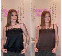 Black or Brown Cami with Lace