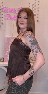 Black or Brown Cami with Lace