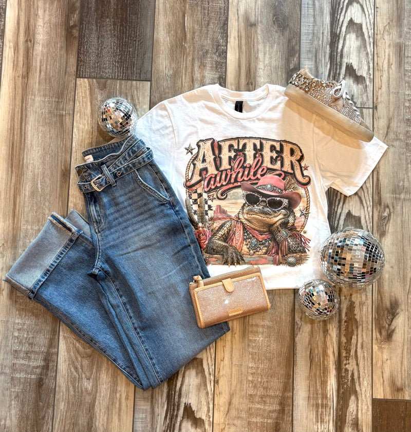 Wild Horse Boutique After Awhile Crocodile Rhinestone Graphic Tee