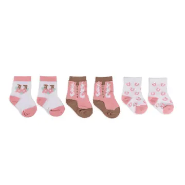 Wild Horse Boutique Baby Socks Trio Bloomin’ Boot