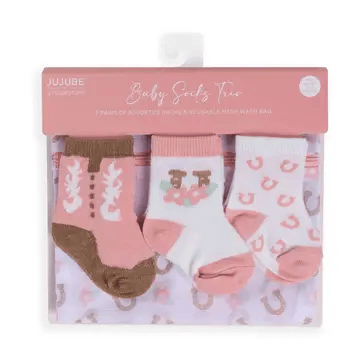 Wild Horse Boutique Baby Socks Trio Bloomin’ Boot