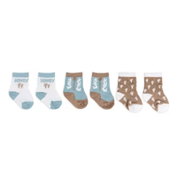 Wild Horse Boutique Baby Socks Trio Howdy Partner Blue