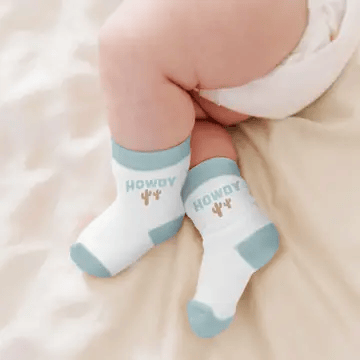 Wild Horse Boutique Baby Socks Trio Howdy Partner Blue