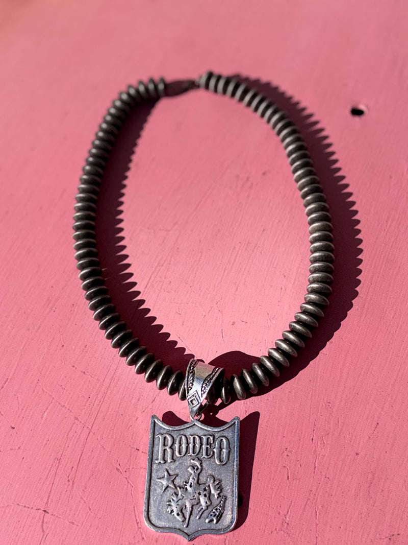 Wild Horse Boutique Big Necklace with Rodeo Pendant