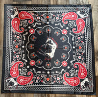 Wild Horse Boutique Black and Red Paisley Large Wild Rags