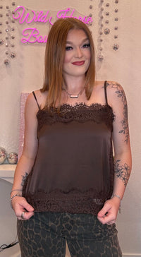 Wild Horse Boutique Black or Brown Cami with Lace