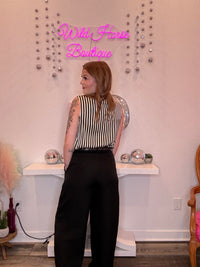 Wild Horse Boutique Black Slacks with Snakeskin Belt