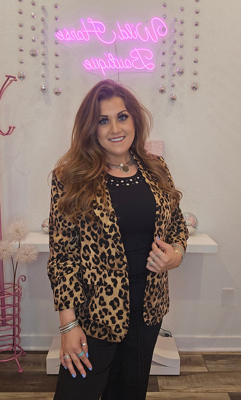 Wild Horse Boutique Blazers Leopard Blazer