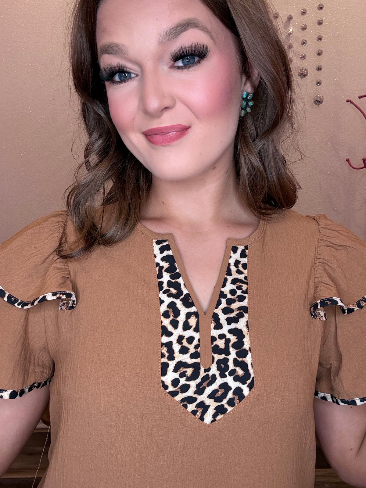 Wild Horse Boutique Blouse Leopard Blouse