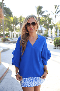 Wild Horse Boutique Blouse The Amy Ruffle Blouse