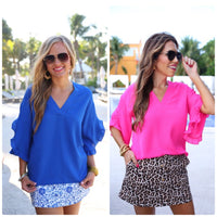 Wild Horse Boutique Blouse The Amy Ruffle Blouse