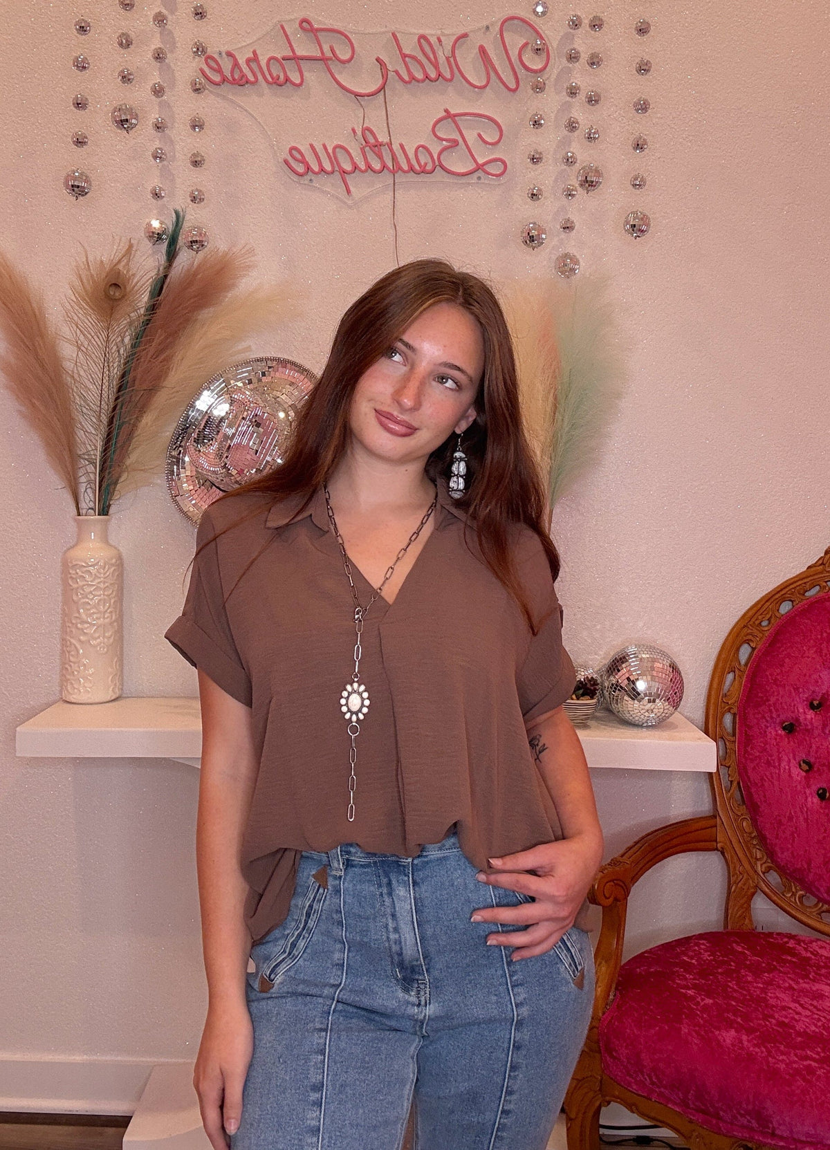 Wild Horse Boutique Blouse The Dottie Blouse