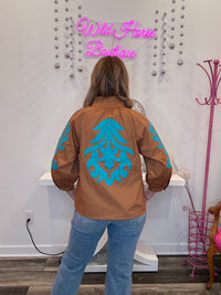 Wild Horse Boutique Blouse Turquoise Western Top