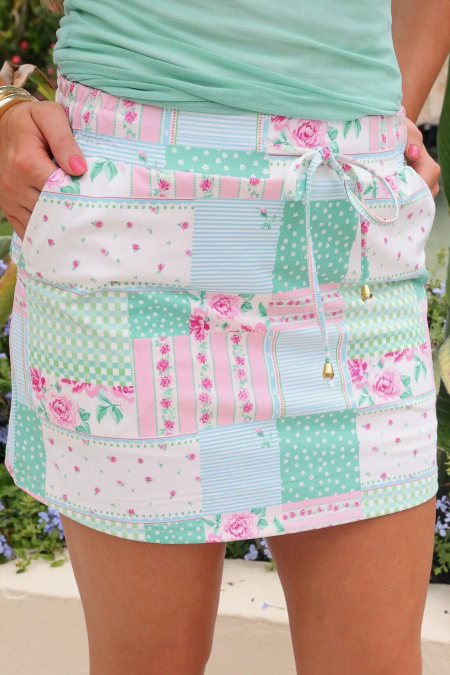 Wild Horse Boutique Bottoms Patchwork Skort
