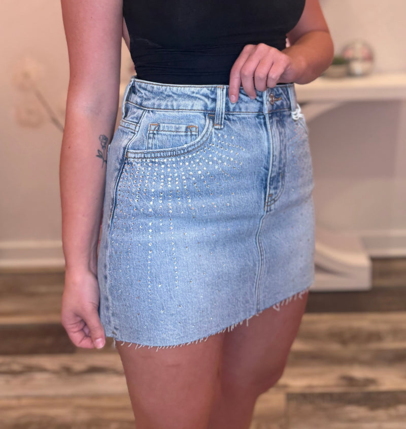 Wild Horse Boutique Bottoms Rhinestone Skirt
