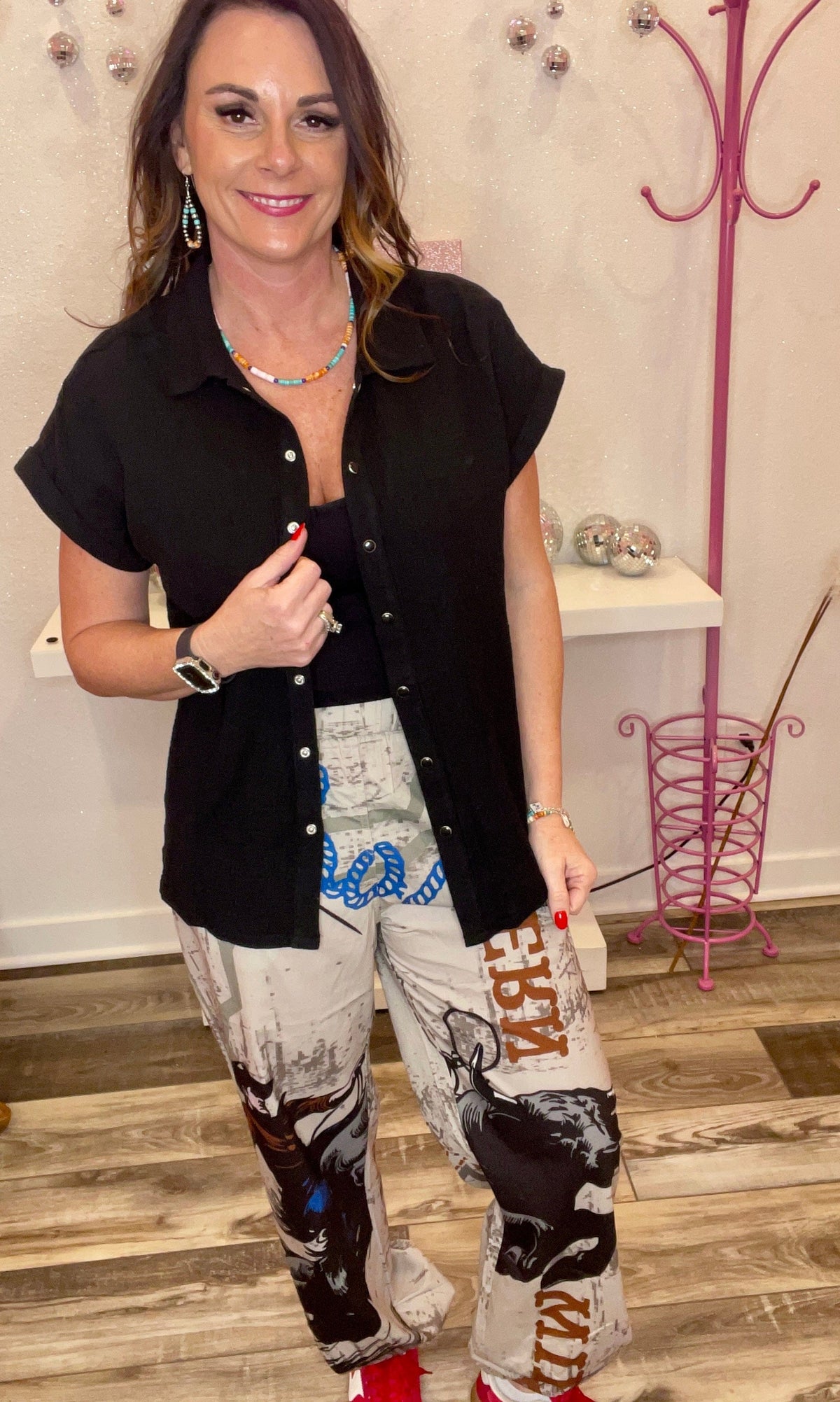 Wild Horse Boutique Bottoms Rodeo Print Joggers