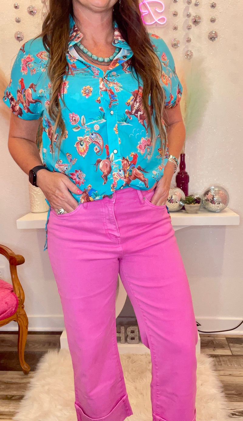 Wild Horse Boutique Bottoms The Barbie Cropped Jeans