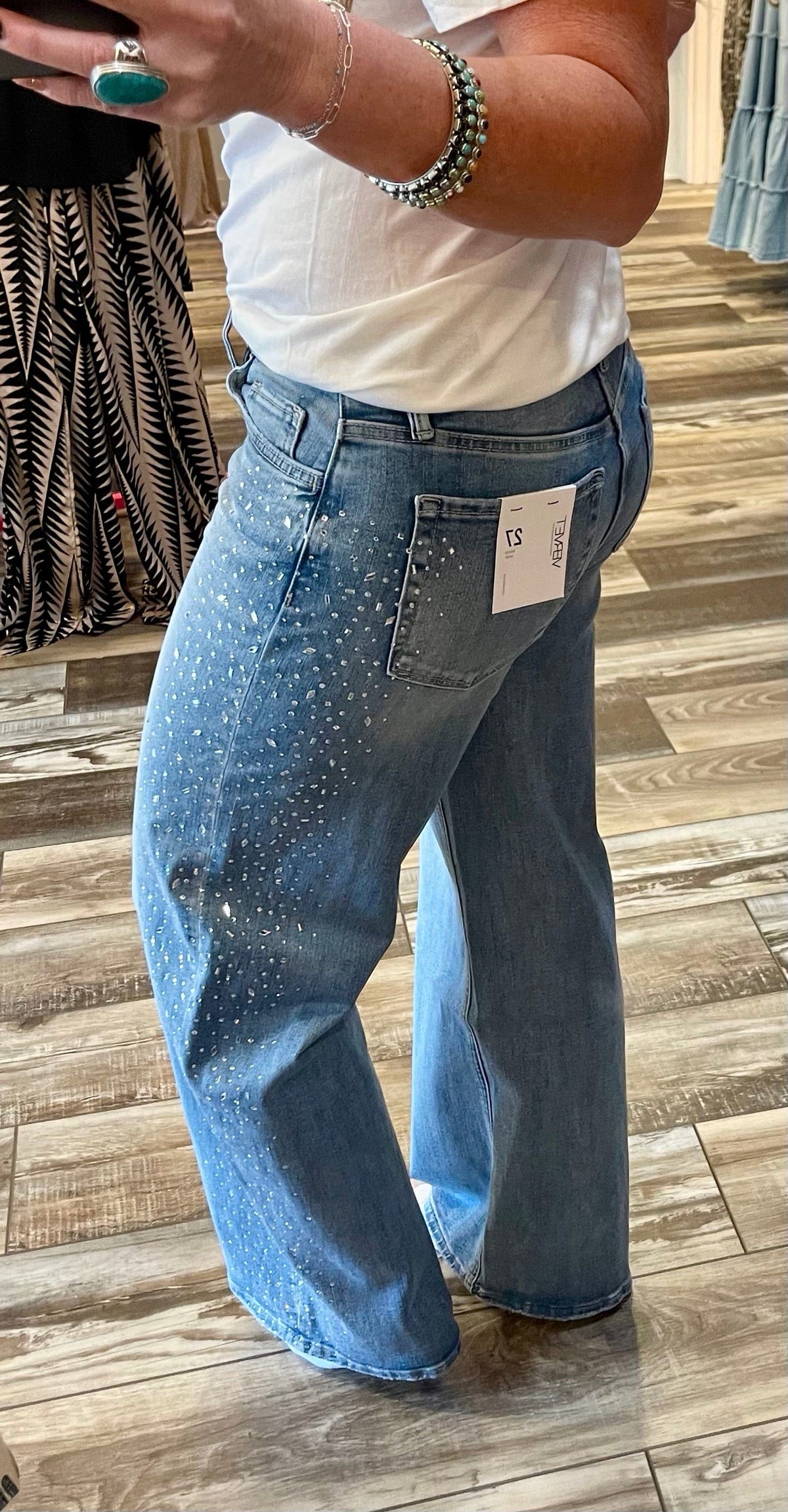 Wild Horse Boutique Bottoms The Denim Rhinestone Jeans