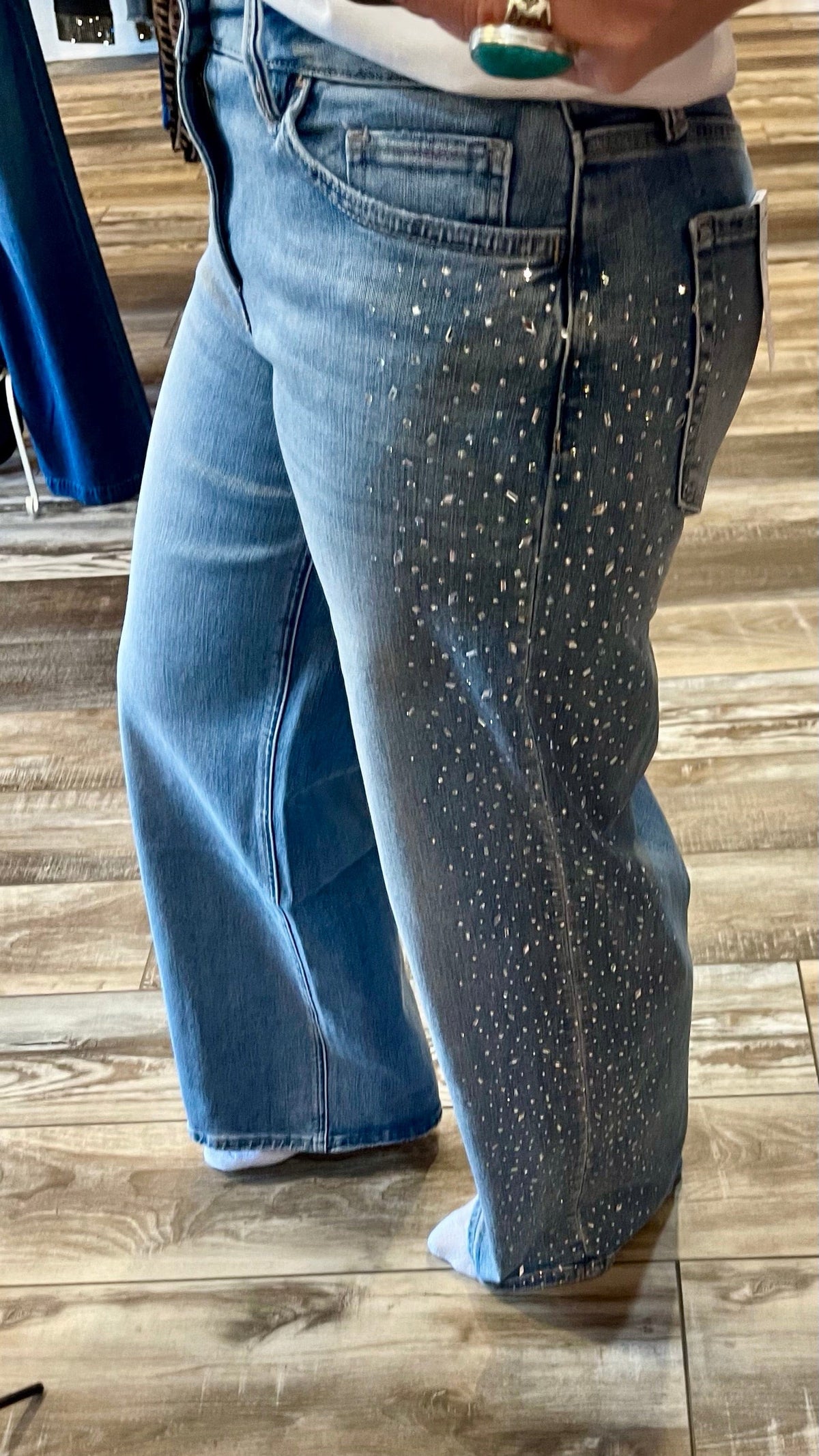 Wild Horse Boutique Bottoms The Denim Rhinestone Jeans
