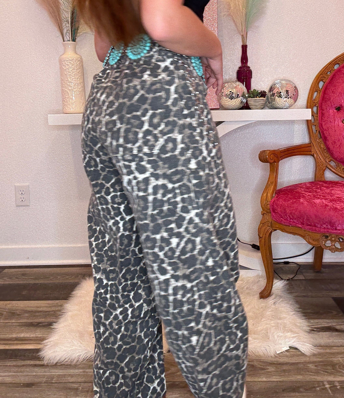 Wild Horse Boutique Bottoms The Leopard Barrel Jeans