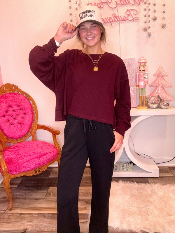 Wild Horse Boutique Bottoms Wide Leg SweatPants
