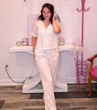 Wild Horse Boutique Clothing sets Cream Lounge Set