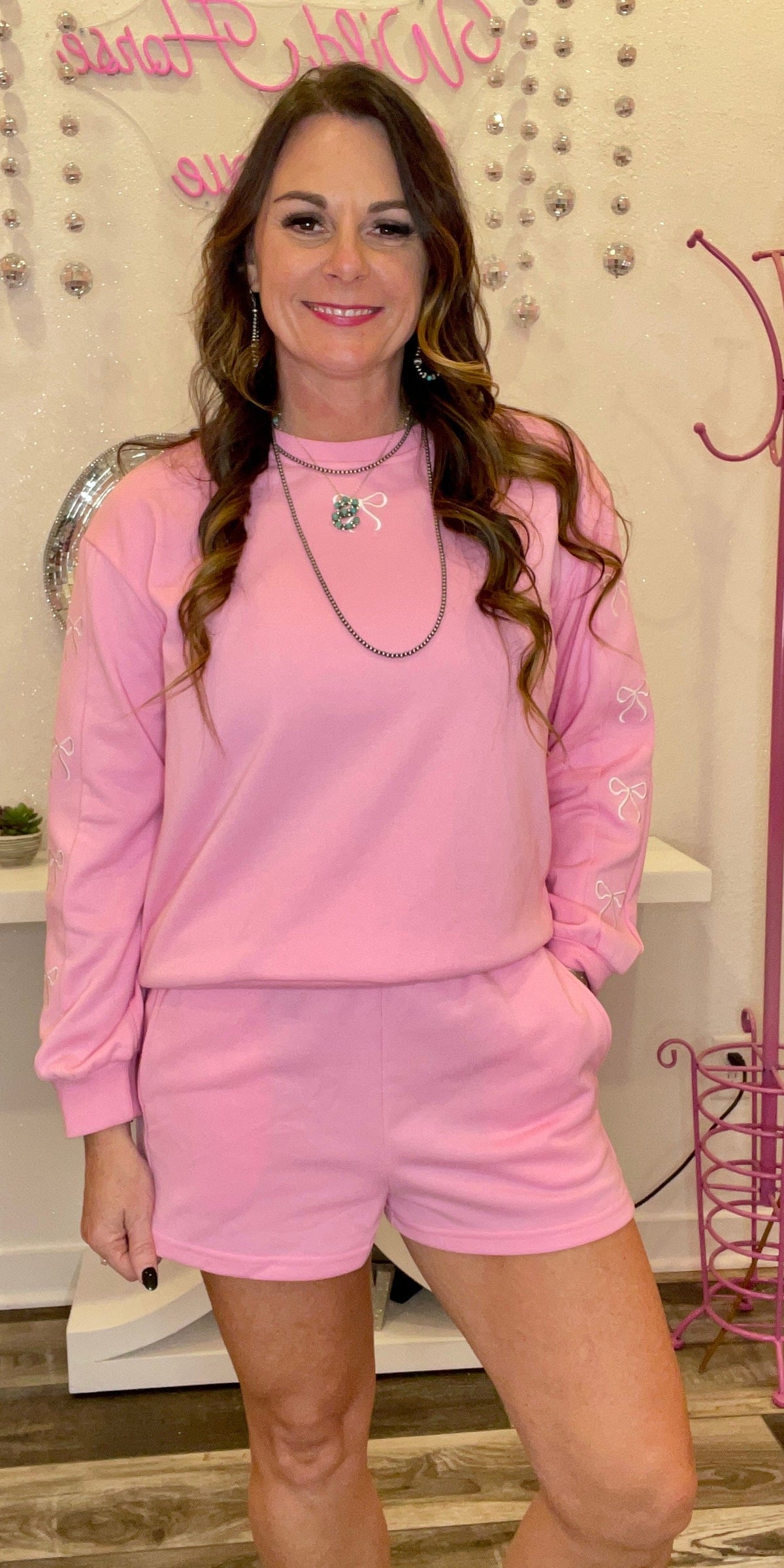 Wild Horse Boutique Clothing sets Pink Bow Set