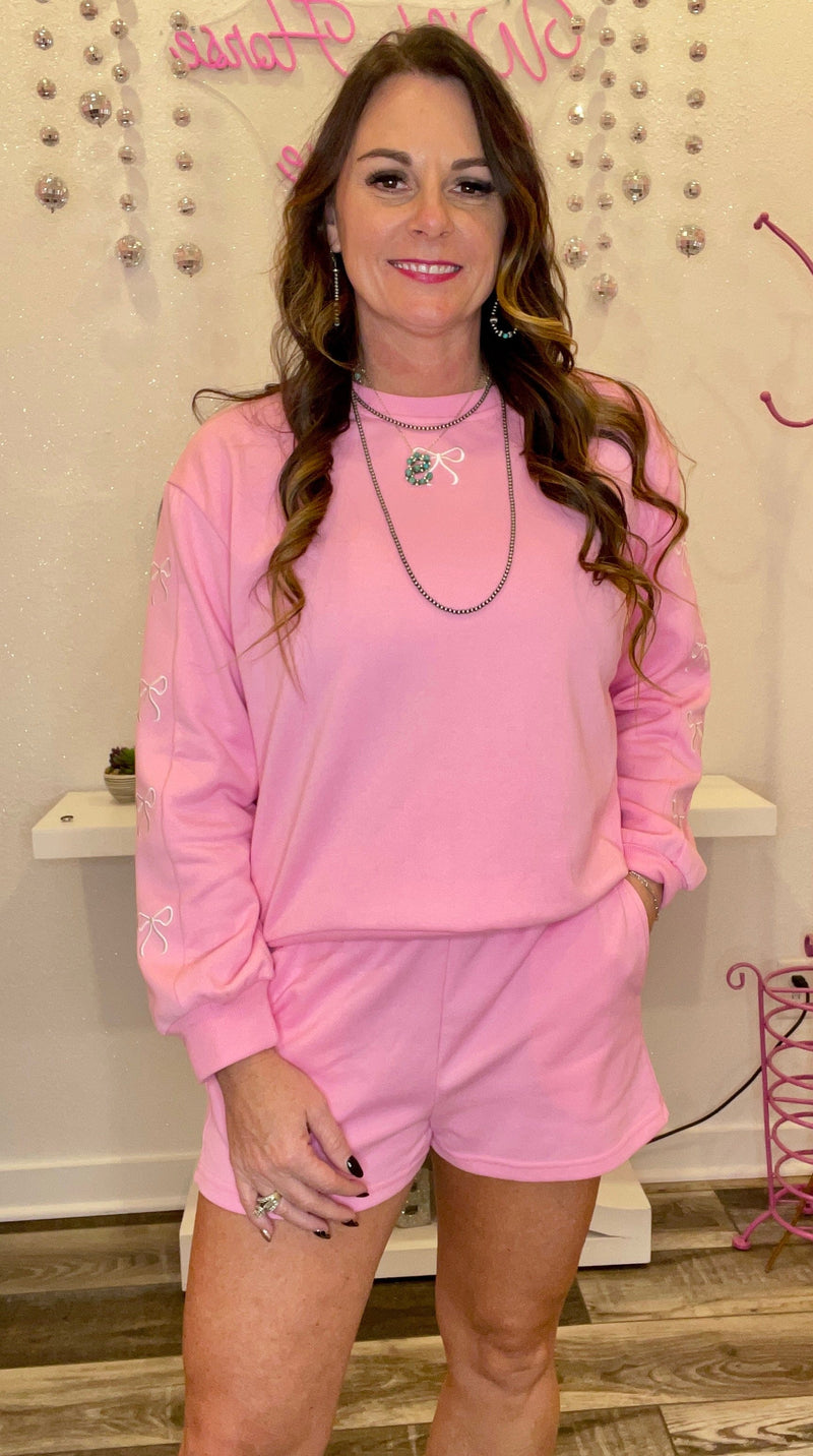 Wild Horse Boutique Clothing sets Pink Bow Set