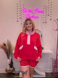 Wild Horse Boutique Clothing sets Pink + Red Athletic Set