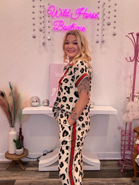 Wild Horse Boutique Clothing sets Red and Leopard Set