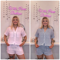 Wild Horse Boutique Clothing sets Striped Two-Piece Matching Set - Effortless