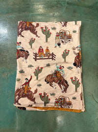 Wild Horse Boutique Cowboy & Cactus Baby Blanket