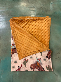 Wild Horse Boutique Cowboy & Cactus Baby Blanket