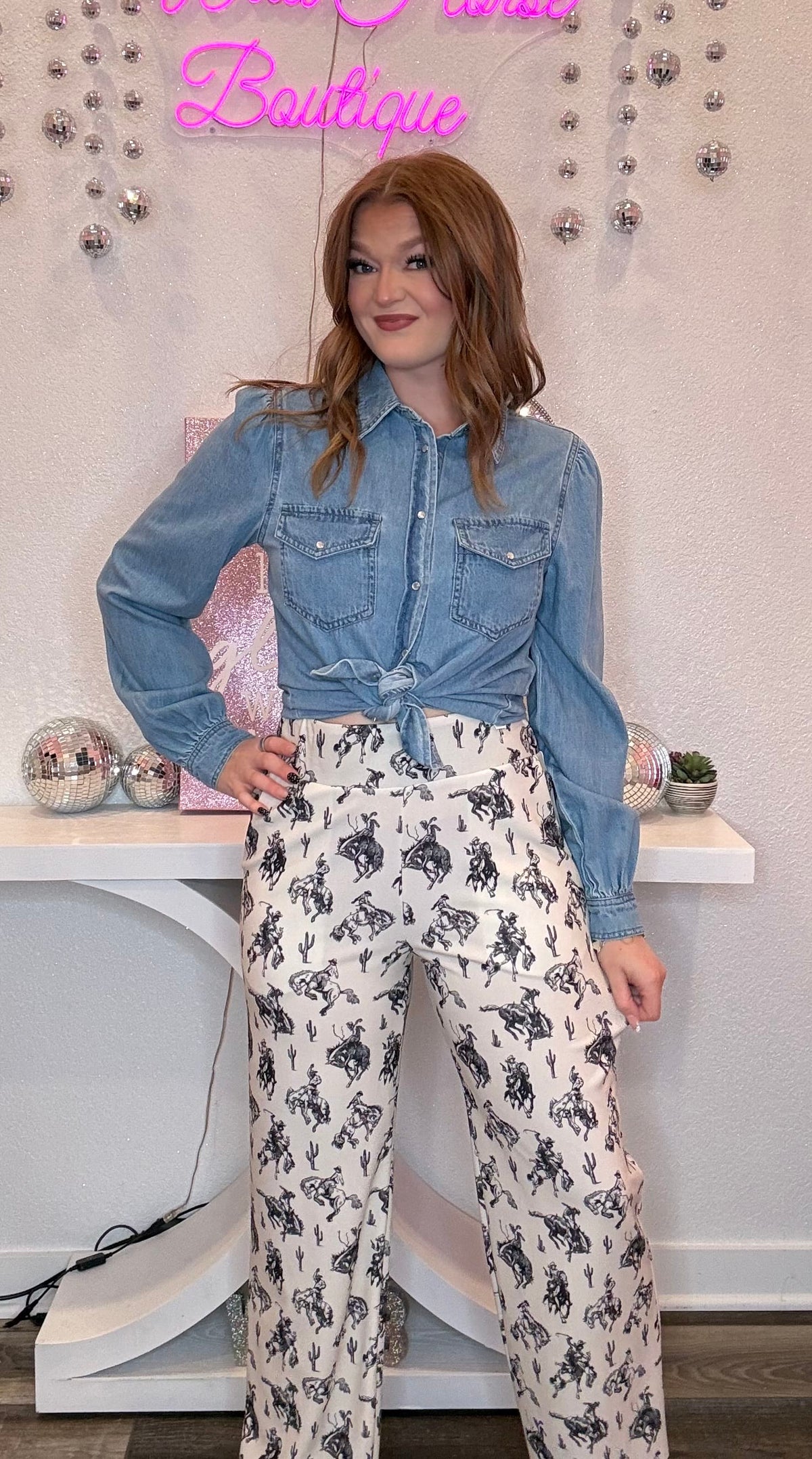 Wild Horse Boutique Cream Western Pants