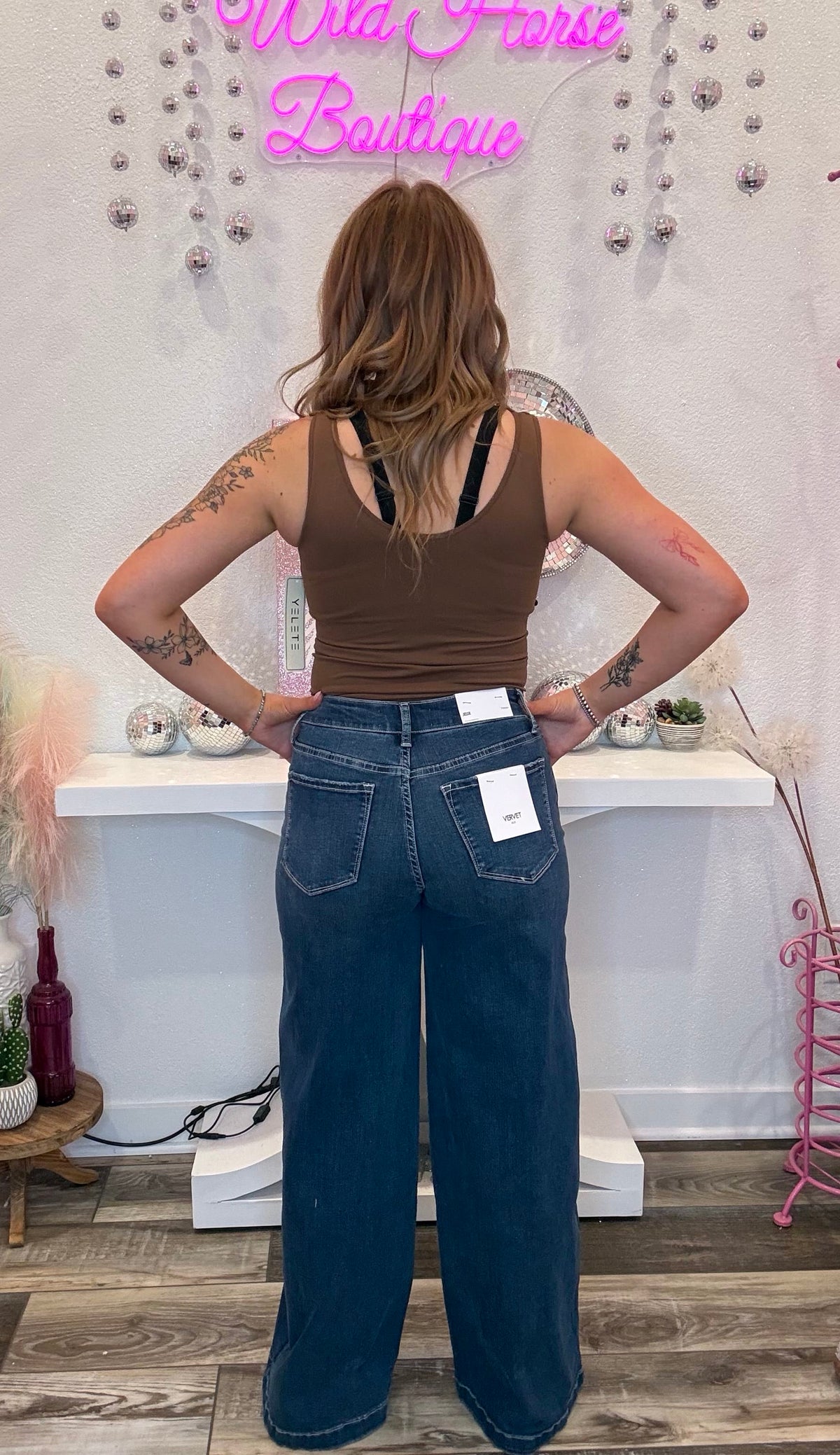 Wild Horse Boutique Dark Wash Jesse Palazzo Jean