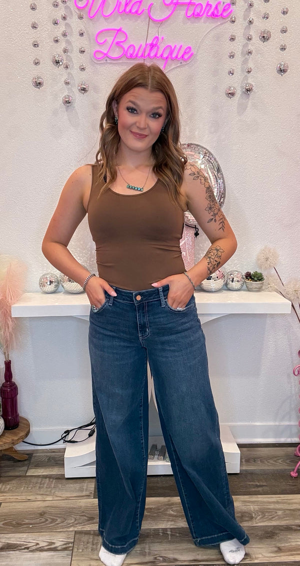 Wild Horse Boutique Dark Wash Jesse Palazzo Jean