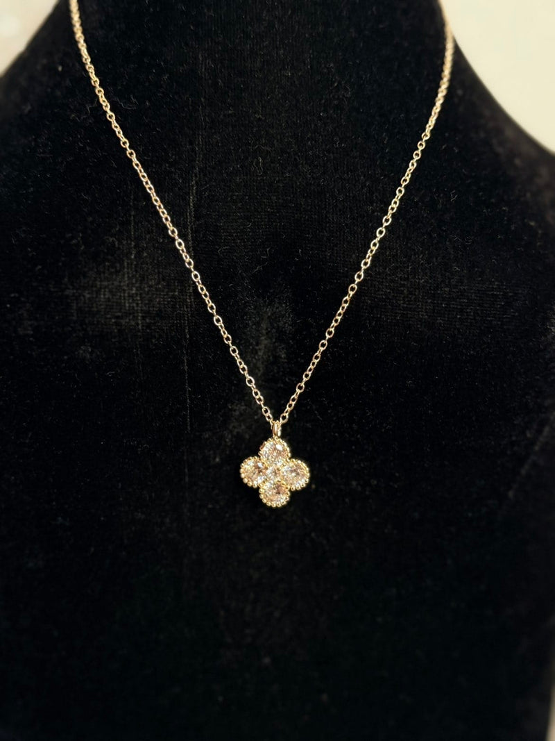 Wild Horse Boutique Diamond Clover Necklace