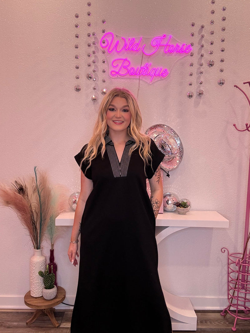 Wild Horse Boutique Dress Black Maxi Dress