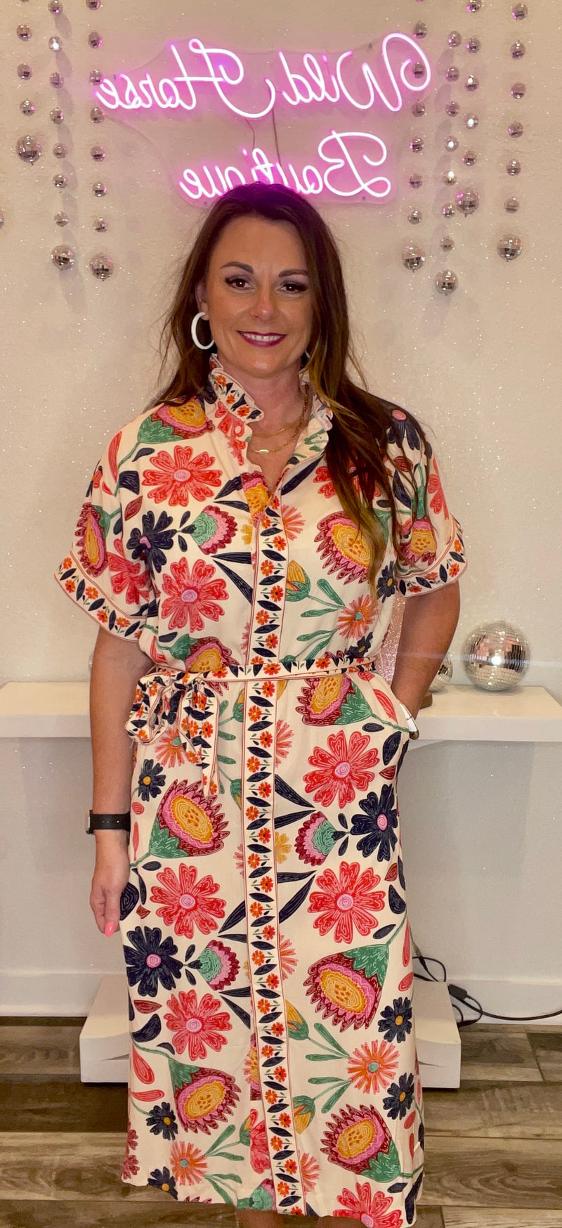 Wild Horse Boutique Dress Floral Summer Vibes Dress