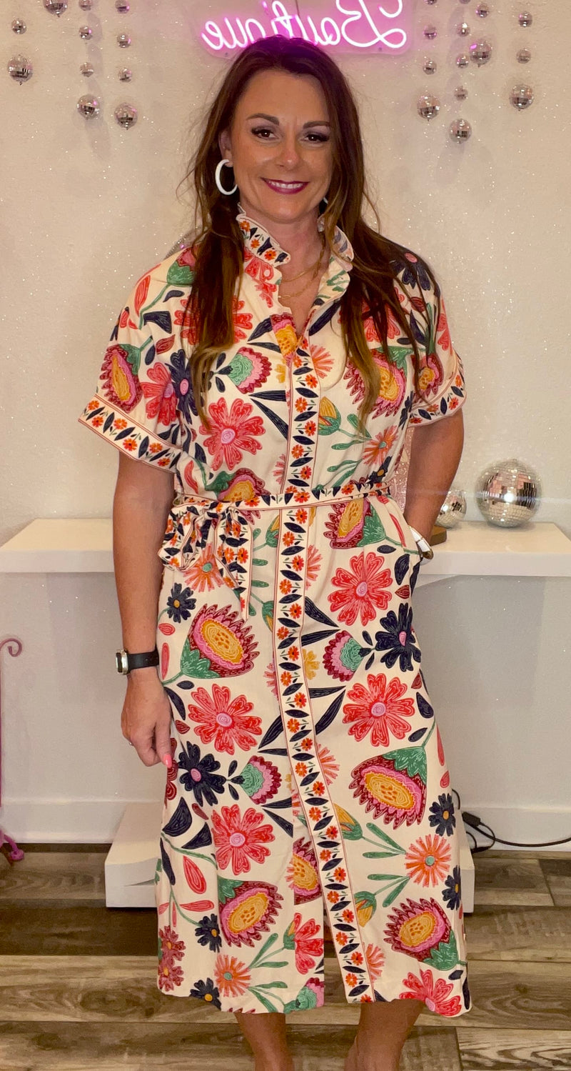 Wild Horse Boutique Dress Floral Summer Vibes Dress