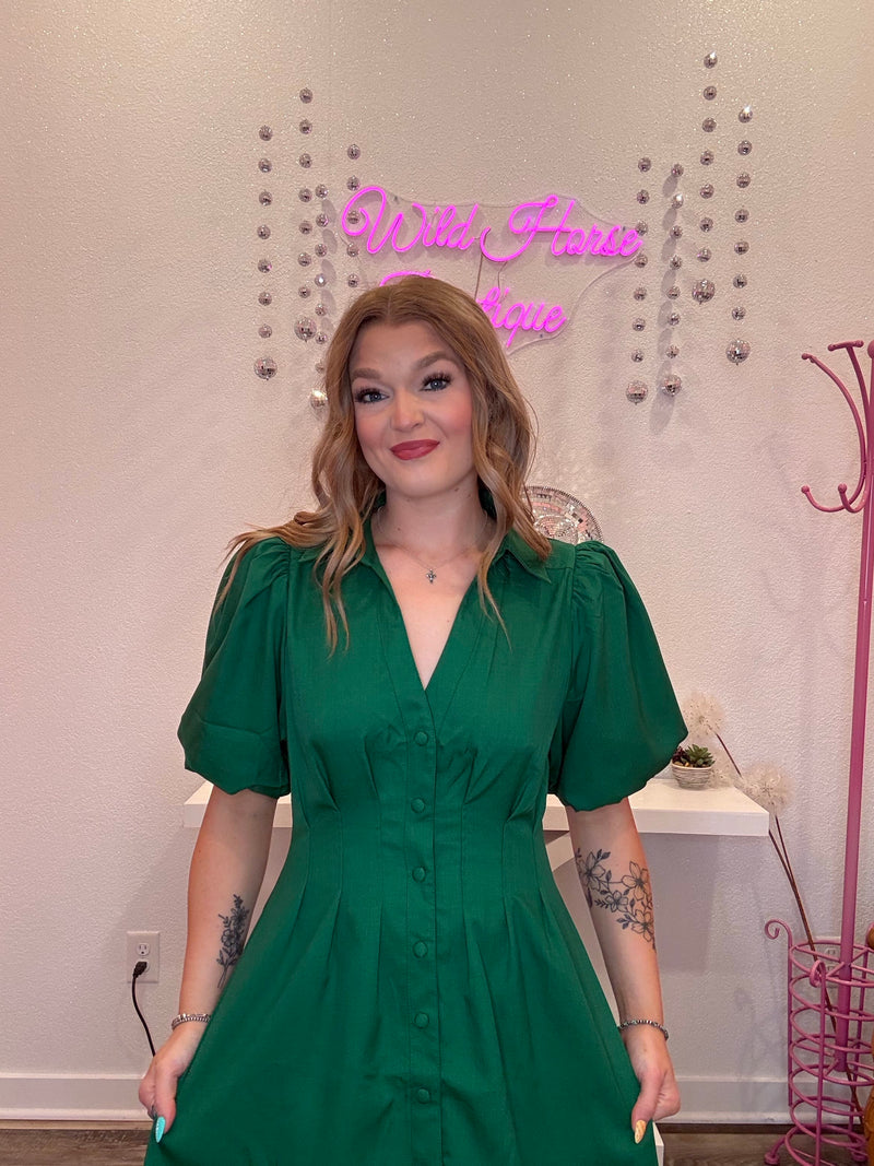 Wild Horse Boutique Dress Green Dress