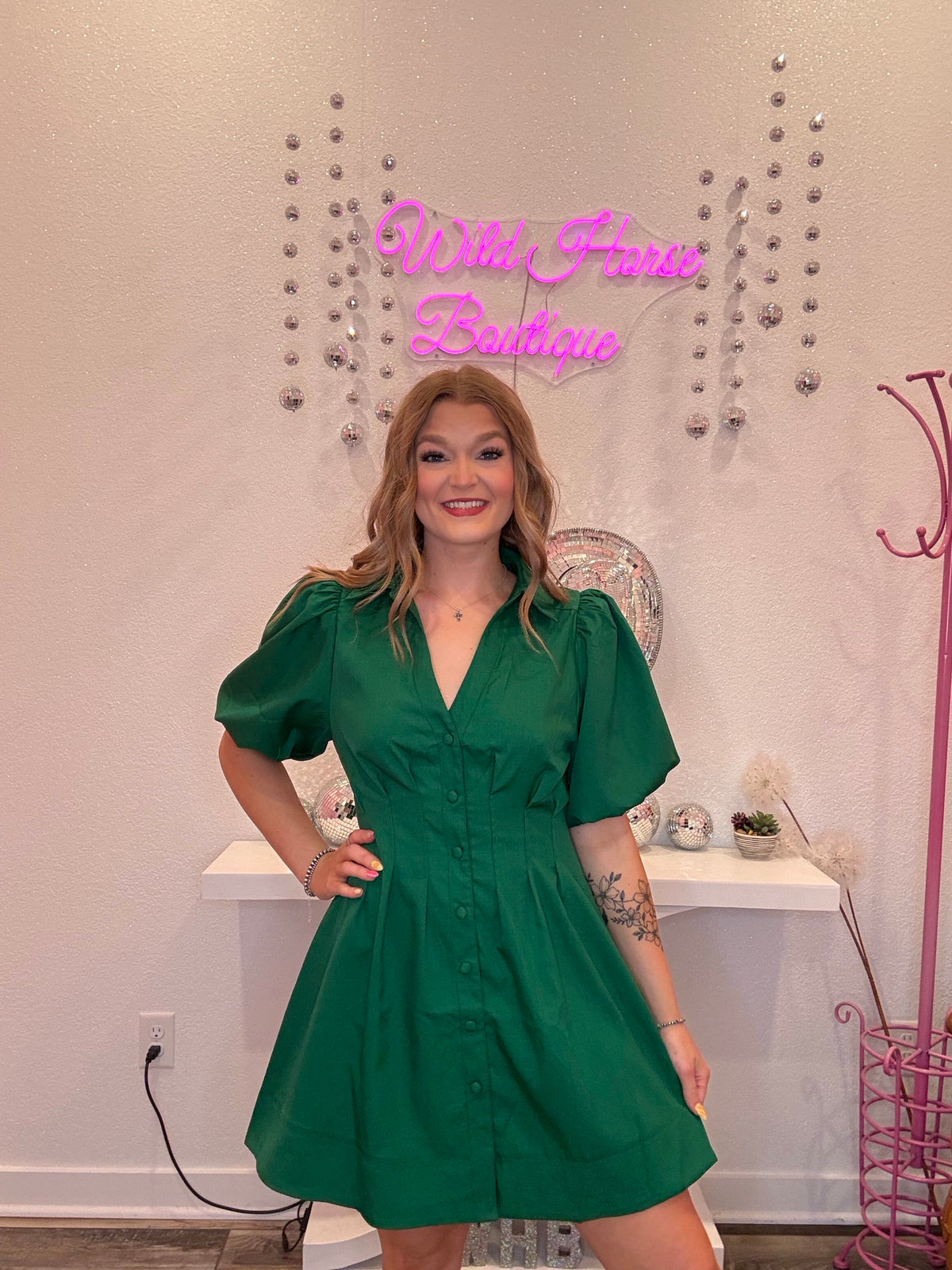 Wild Horse Boutique Dress Green Dress