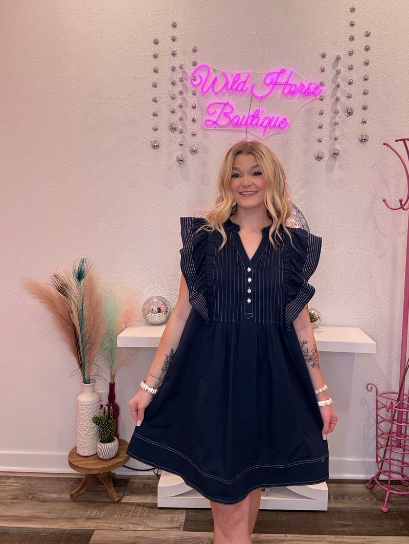 Wild Horse Boutique Dress Navy Dress