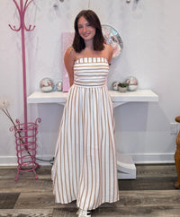 Wild Horse Boutique Dress Striped Strapless Dress