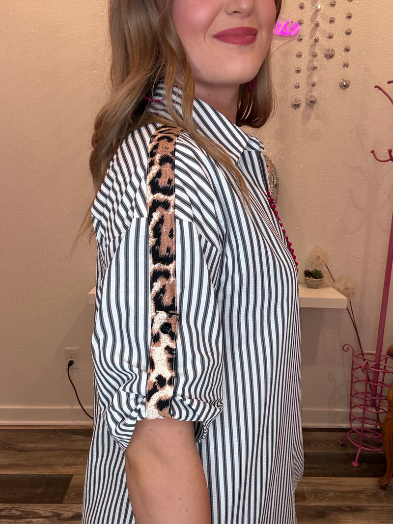 Wild Horse Boutique Dress Stripped Maxi Dress