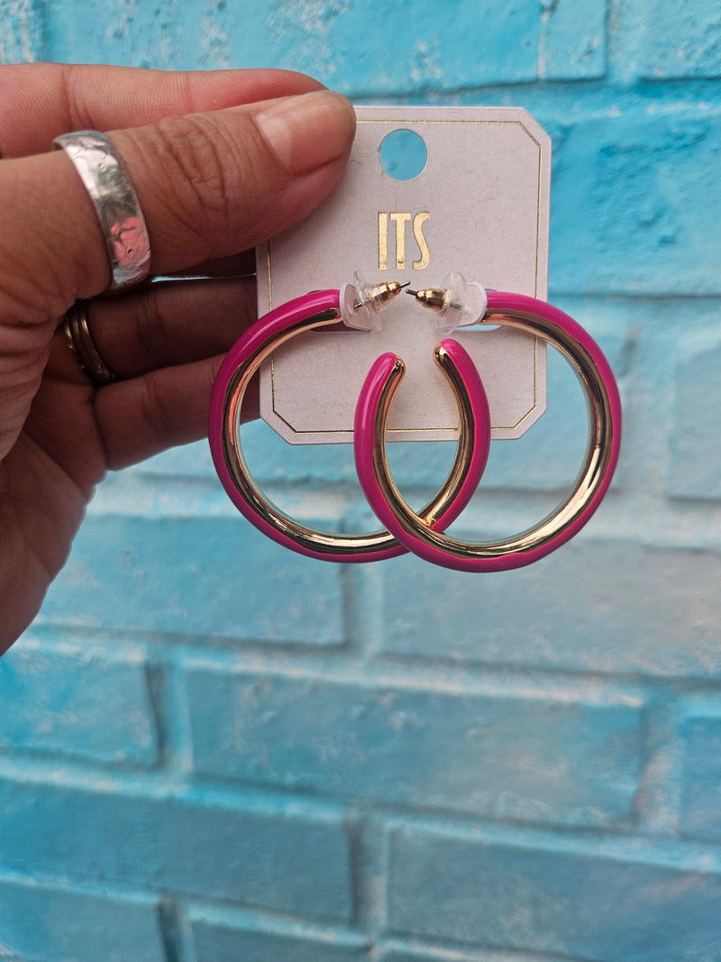 Wild Horse Boutique Earrings Colored Hoop Earrings