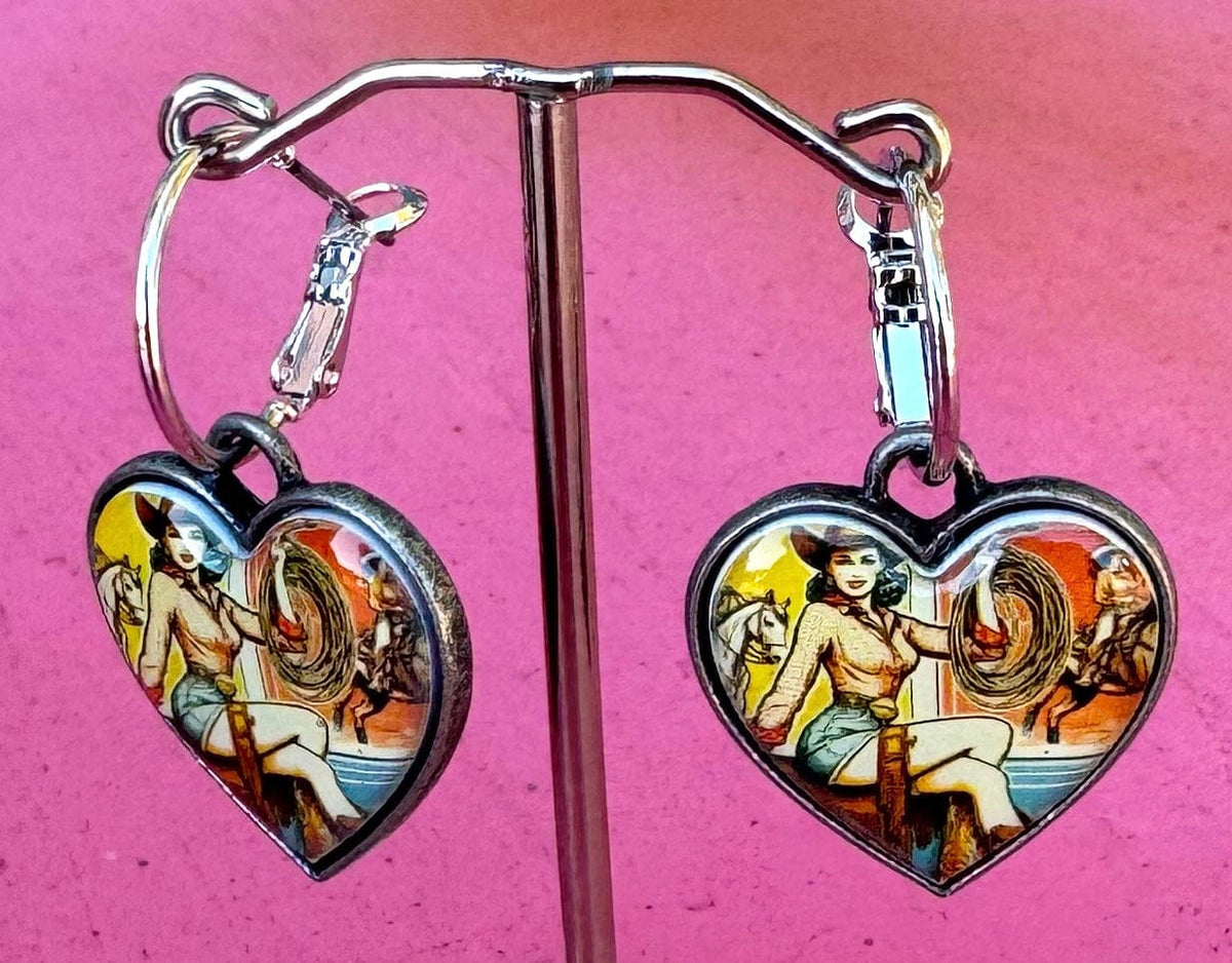Wild Horse Boutique Earrings Cowgirl Heart Earrings