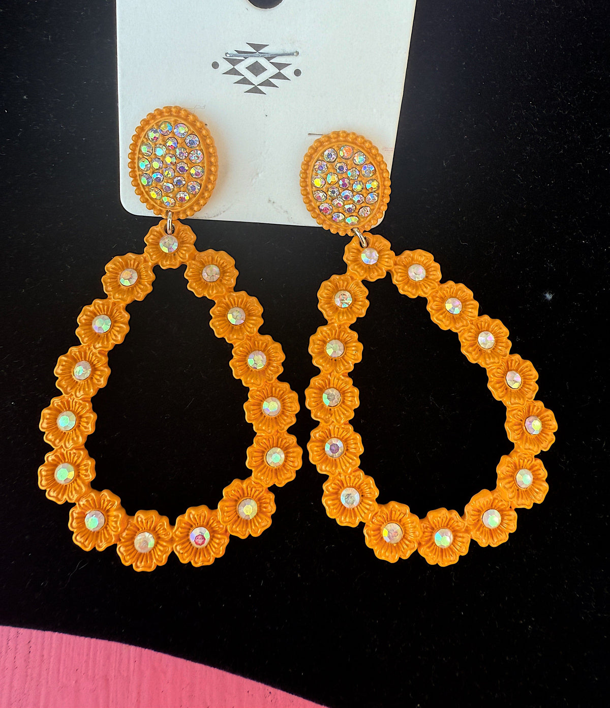 Wild Horse Boutique Earrings Floral Teardrop Earring