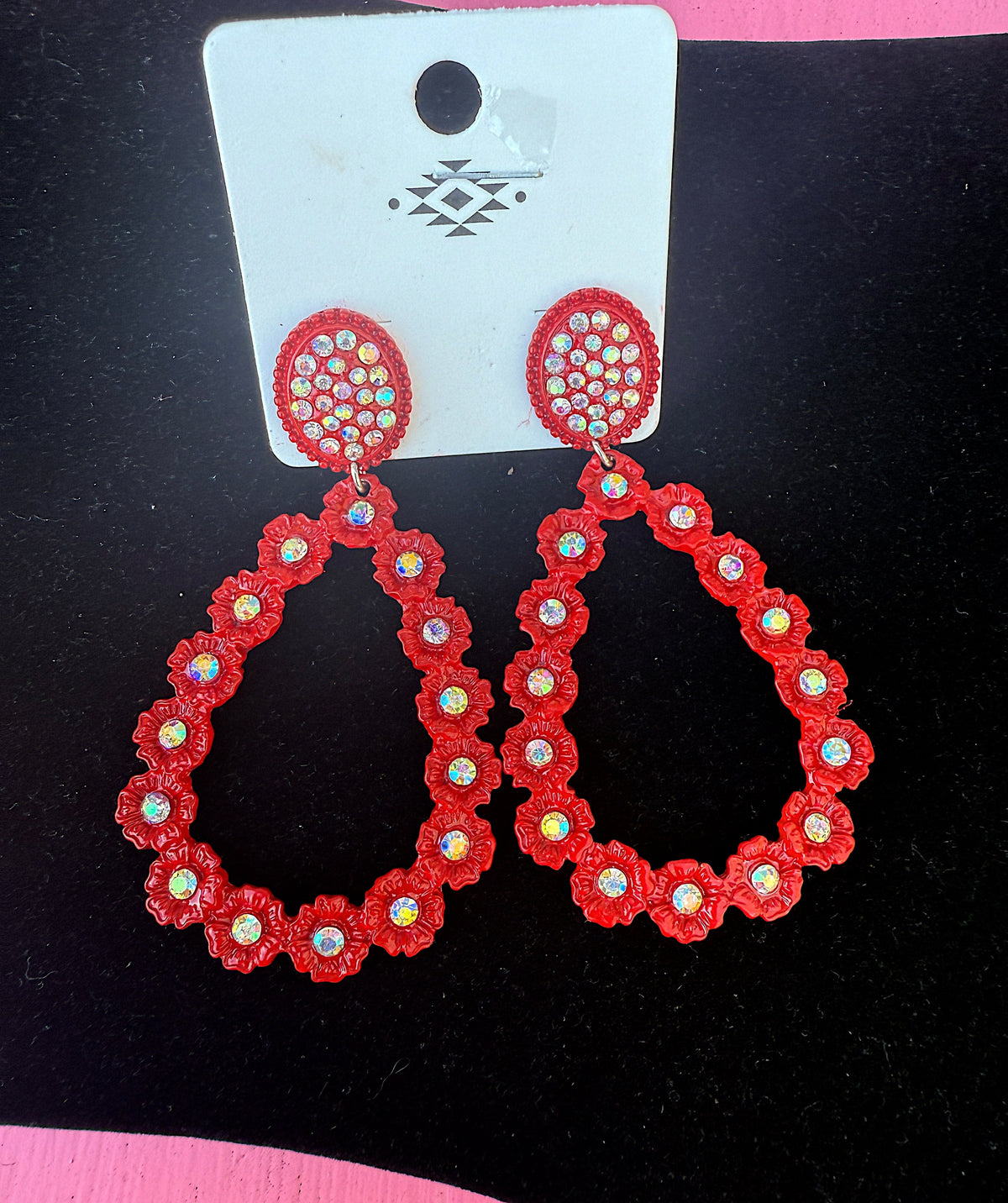 Wild Horse Boutique Earrings Floral Teardrop Earring