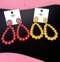 Wild Horse Boutique Earrings Floral Teardrop Earring